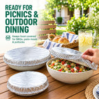 60 Pieces – Reusable Heat-Retaining Aluminium Food Covers