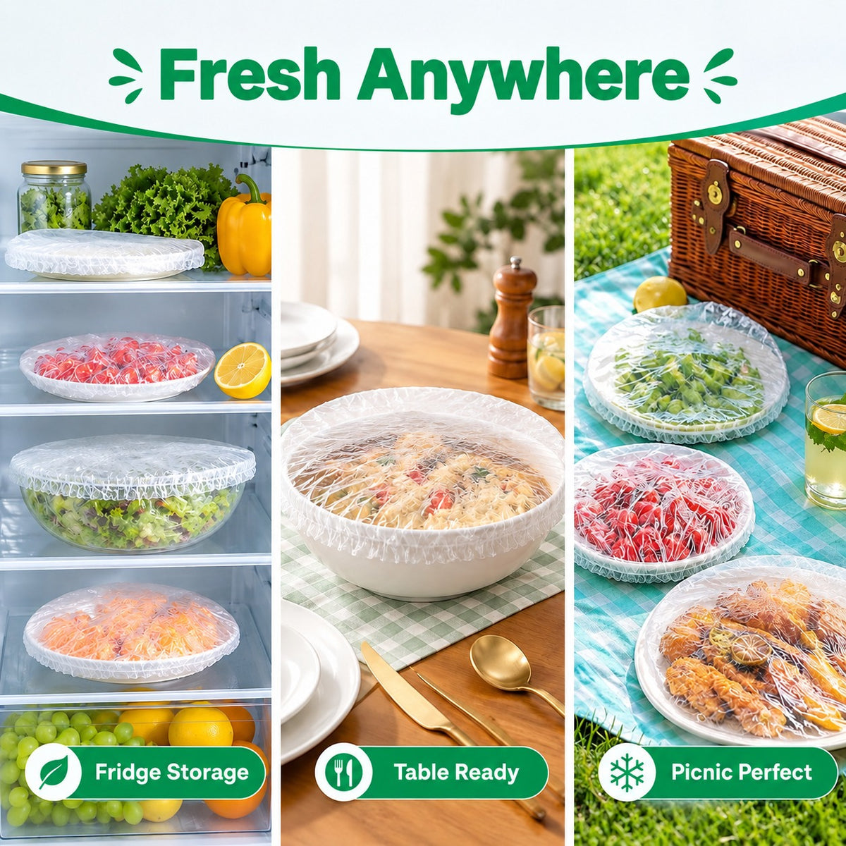 100PCS Disposable Stretch Food Covers